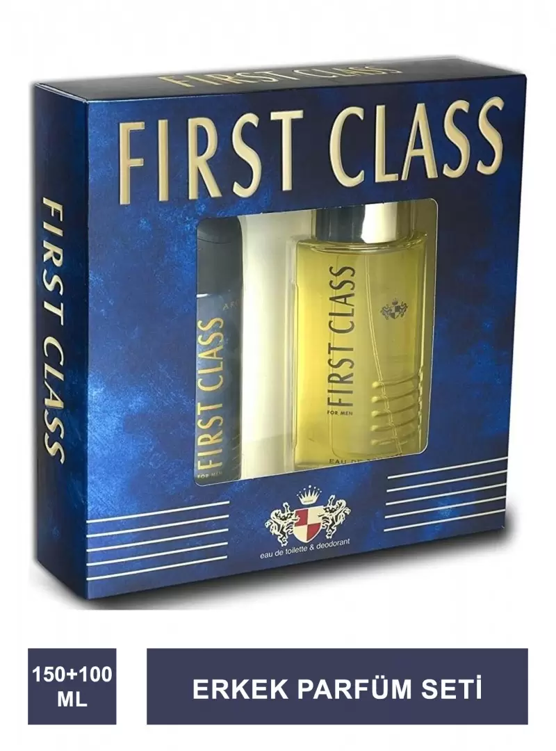 First Class Erkek Parfüm Seti EDT Parfüm 100ml + Deodorant 150ml