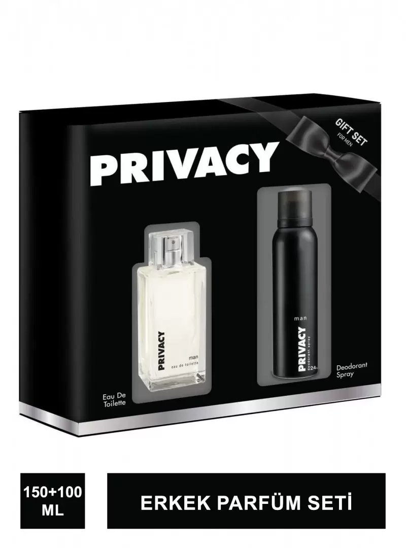 Privacy Erkek Parfüm Seti EDT Parfüm 100ml + Deodorant 150ml