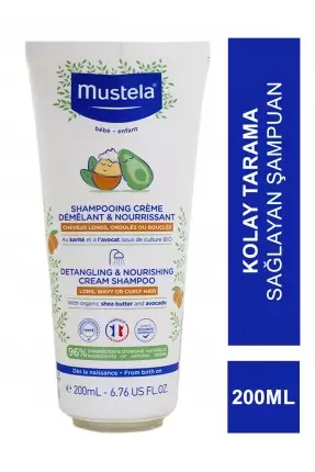 Mustela Detangling & Nourishing Cream Shampoo ( Kolay Tarama Sağlayan Şampuan ) 200 ml