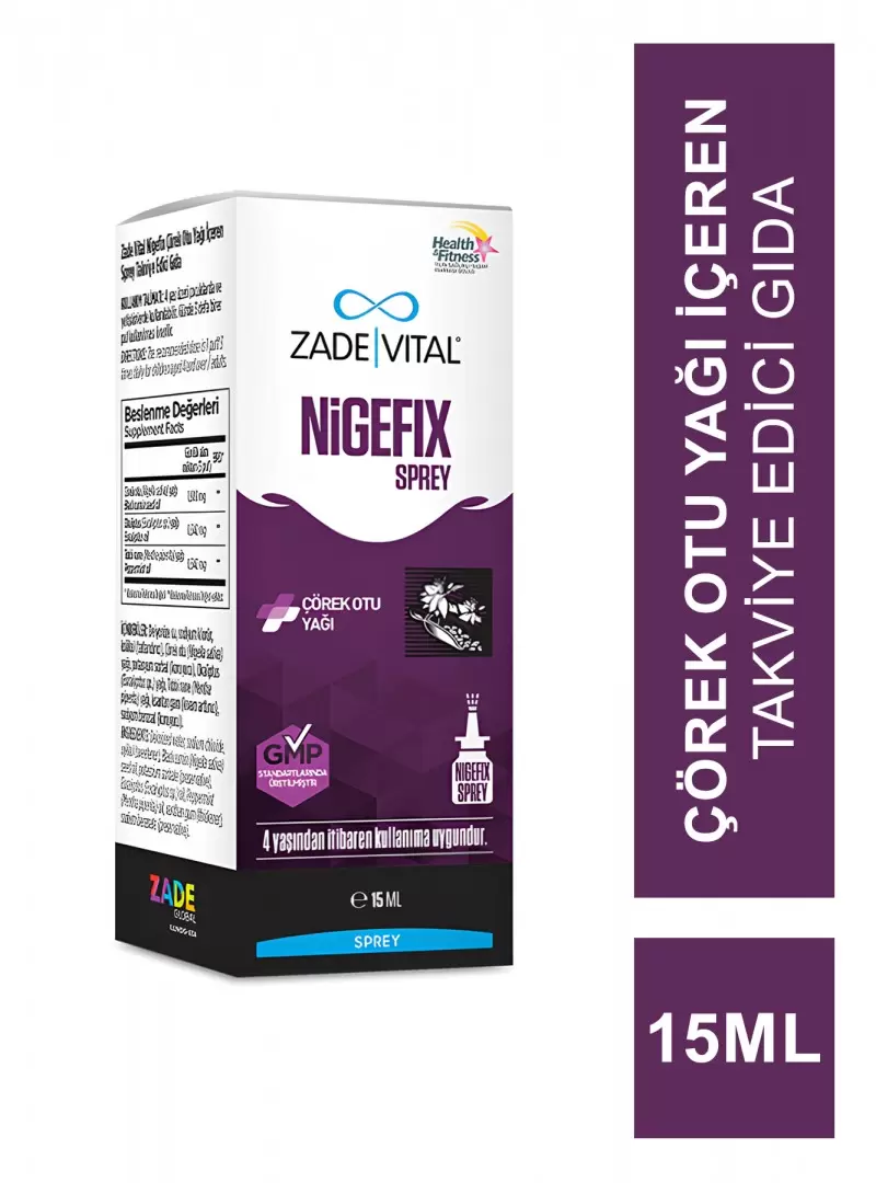 Zade Vital Nigefix Sprey 15 ml