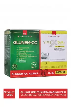 Msl Glunem-CC 60 Tablet ( Vimex D3K2 20ml Hediye )