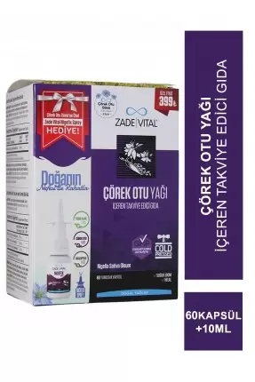 Zade Vital Çörek Otu Yağı 60 Kapsül + Nigefix Sprey 10ml