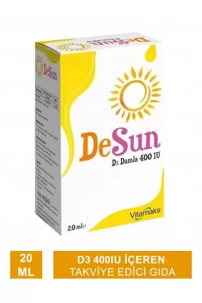 Outlet - Vitamaks DeSun Vitamin D3 400IU Damla 20 ML