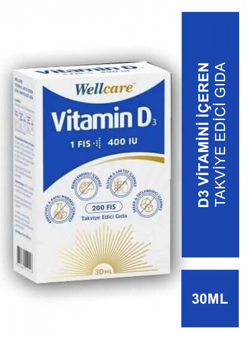 Wellcare Vitamin D3 400 IU 30ml