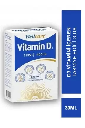 Wellcare Vitamin D3 400 IU 30ml