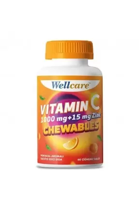 Outlet - Wellcare Vitamin C 1000 mg + 15 mg Zinc Chewable 60 Tablet