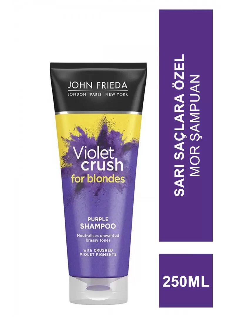 Outlet - John Frieda Violet Crush Purple Shampoo Sarı Saçlara Özel Mor Şampuan 250 ml