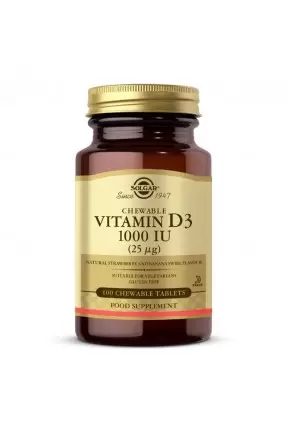 Solgar Vitamin D3 1000 IU 100 Çiğnenebilir Tablet