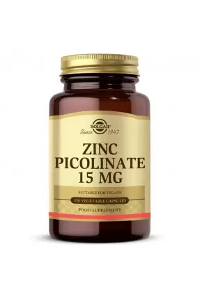 Solgar Zinc Picolinate 15 mg 100 Bitkisel Kapsül