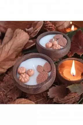 Ebruli Sanat Tasarım Hallowen Temalı Özel Tasarım Soya Wax Mum