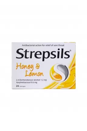 Strepsils Bal ve Limon Aromalı Pastil 24 Pastil