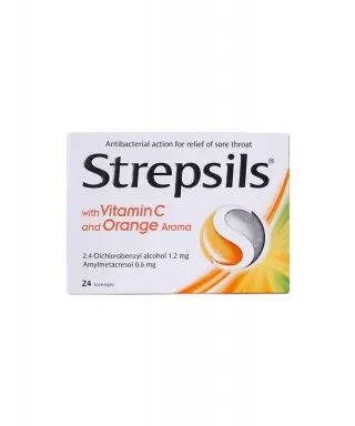 Strepsils Pastil Portakallı C Vitaminli