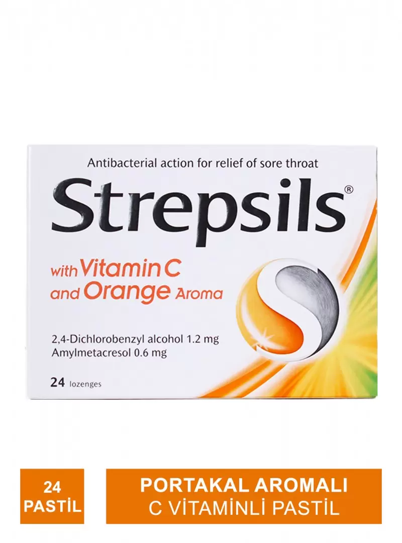 Strepsils Pastil Portakallı C Vitaminli