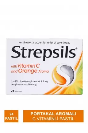 Strepsils Pastil Portakallı C Vitaminli