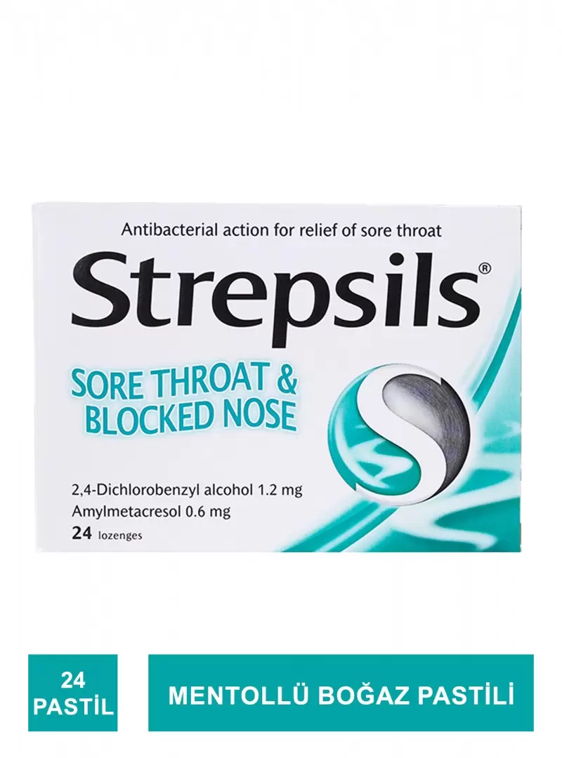 Strepsils Mentollü Boğaz Pastili 24 Pastil