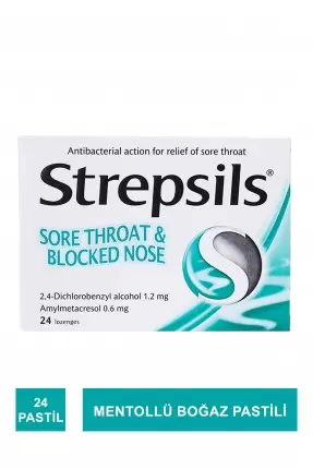 Strepsils Mentollü Boğaz Pastili 24 Pastil