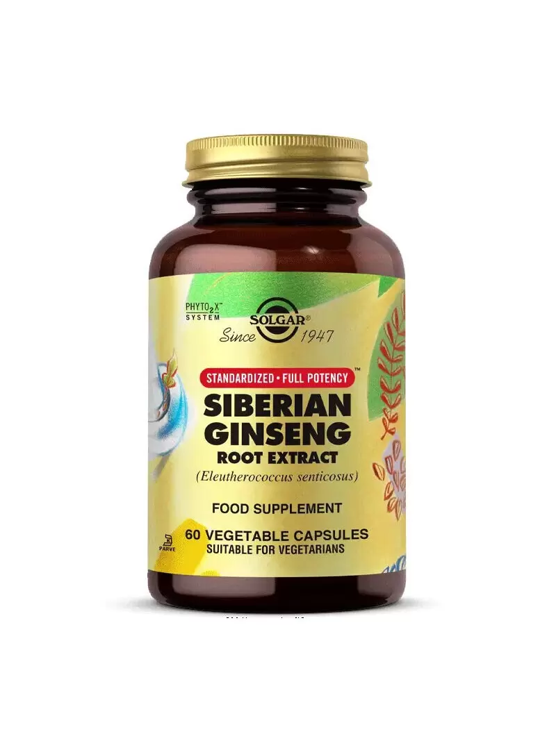 Solgar Siberian Ginseng Root Extract 60 Kapsül