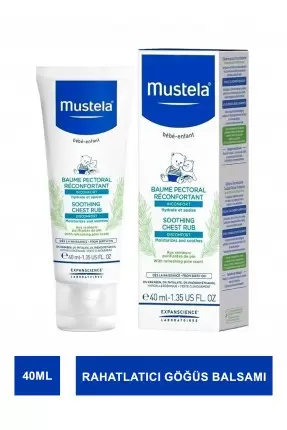 Mustela Soothing Chest Rub 40ml Rahatlatıcı Göğüs Balsamı