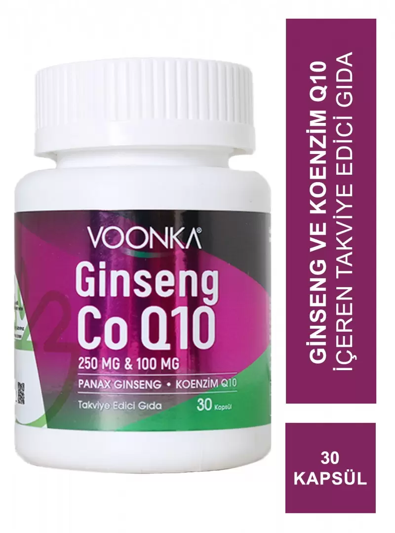 Voonka Ginseng Coenzyme Q10 30 Kapsül