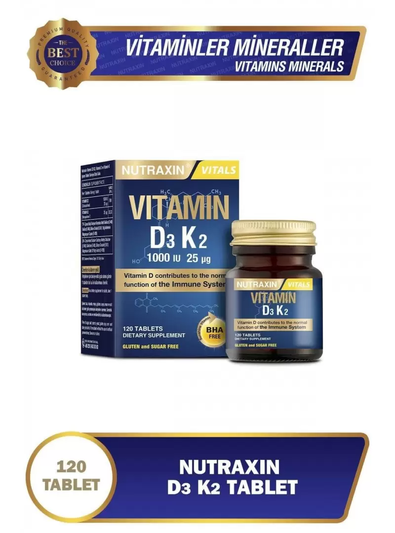 Nutraxin Vitamin D3K2 120 Tablet