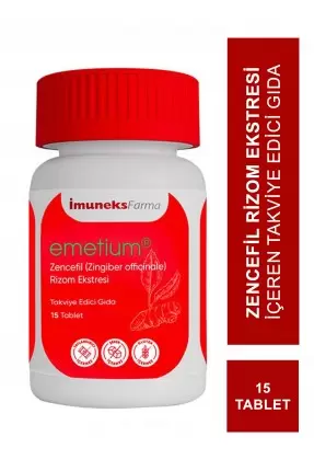 İmuneks Emetium Zencefil 15 Tablet