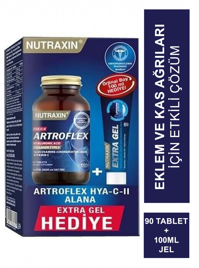 Nutraxin Artroflex Hya-C-II 90 Tablet + Extra Gel 100 ml Hediyeli