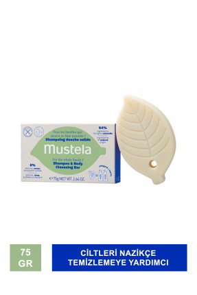 Outlet - Mustela Katı Şampuan ve Vücut Temizleme Barı 75gr