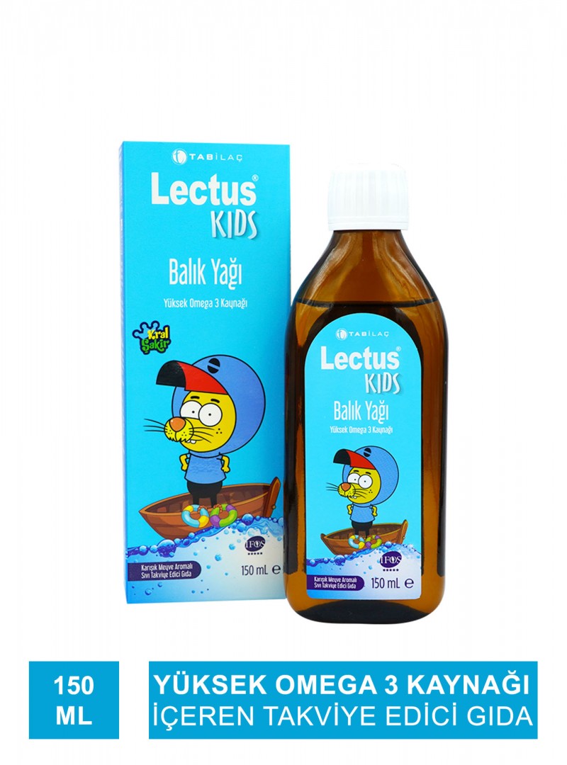 Outlet - Lectus Kids Balık Yağı Karışık Meyve Aromalı 150 ml