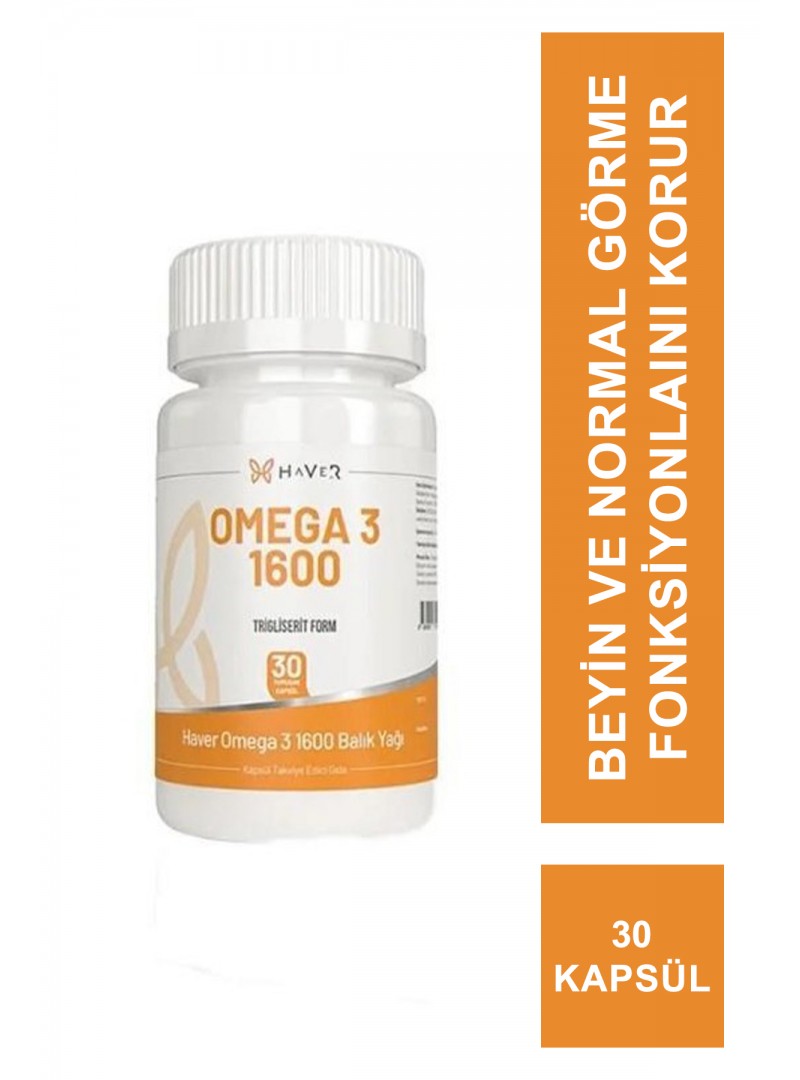 Outlet - Haver Omega 3 1600 Balık Yağı 30 Kapsül