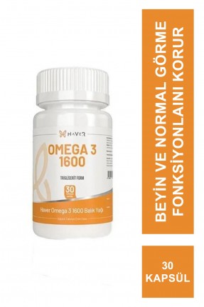 Outlet - Haver Omega 3 1600 Balık Yağı 30 Kapsül