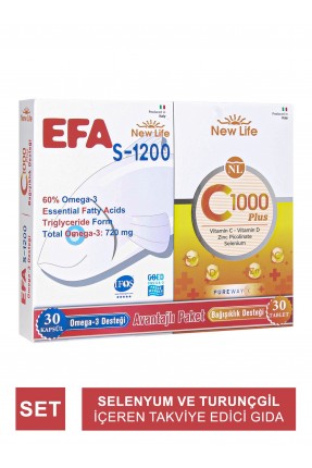 Outlet - New Life Omega3 ve C Vitamini Avantajlı Paket