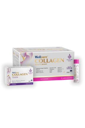 Outlet - Wellcare Collagen Beauty Boost Plus - Karpuz & Nane Aromalı - 5500 mg Likit Form 40mlx30Shot & 30 Kapsül