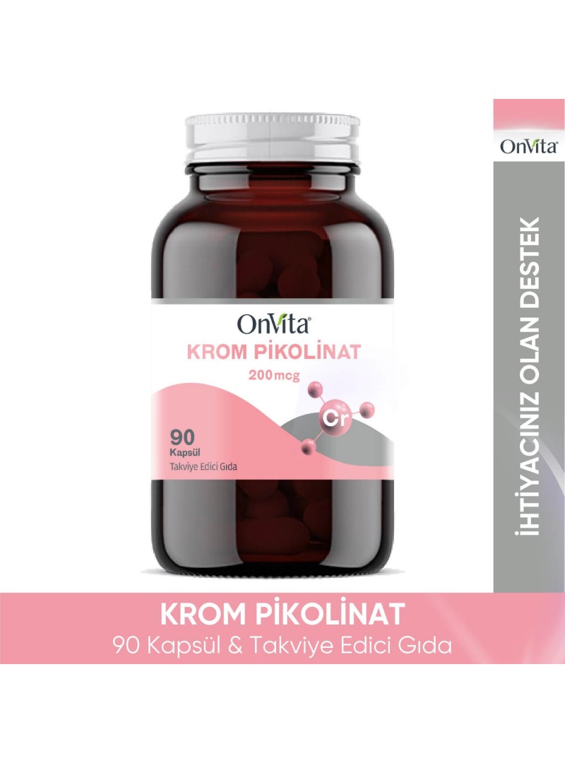 OnVita Krom Pikolinat 200mcg 90 Kapsül