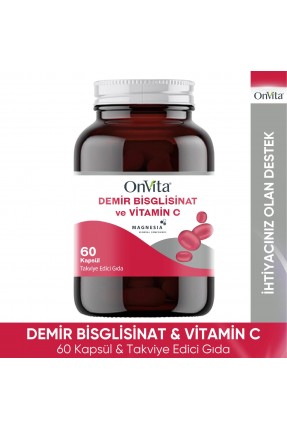 OnVita Demir Bisglisinat & Vitamin C 60 Kapsül