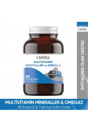 OnVita Multivitamin Mineraller ve Omega 3 30 Kapsül