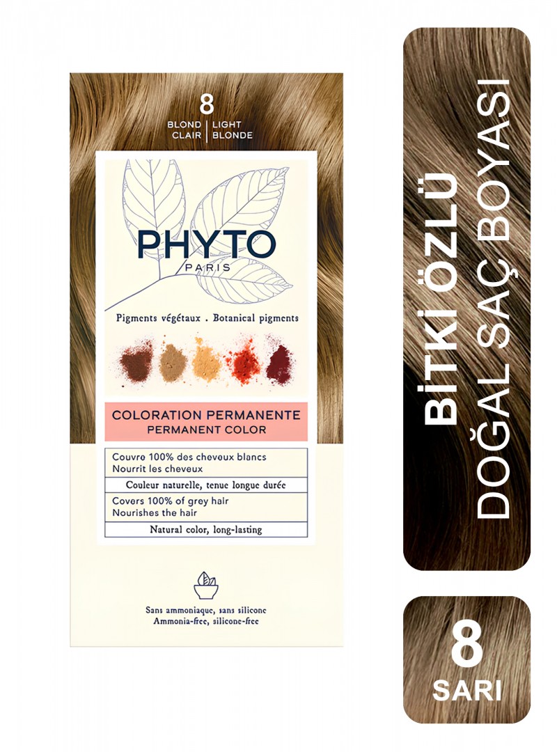 Phyto Color Bitkisel Saç Boyası - 8 Blond Clair Sarı