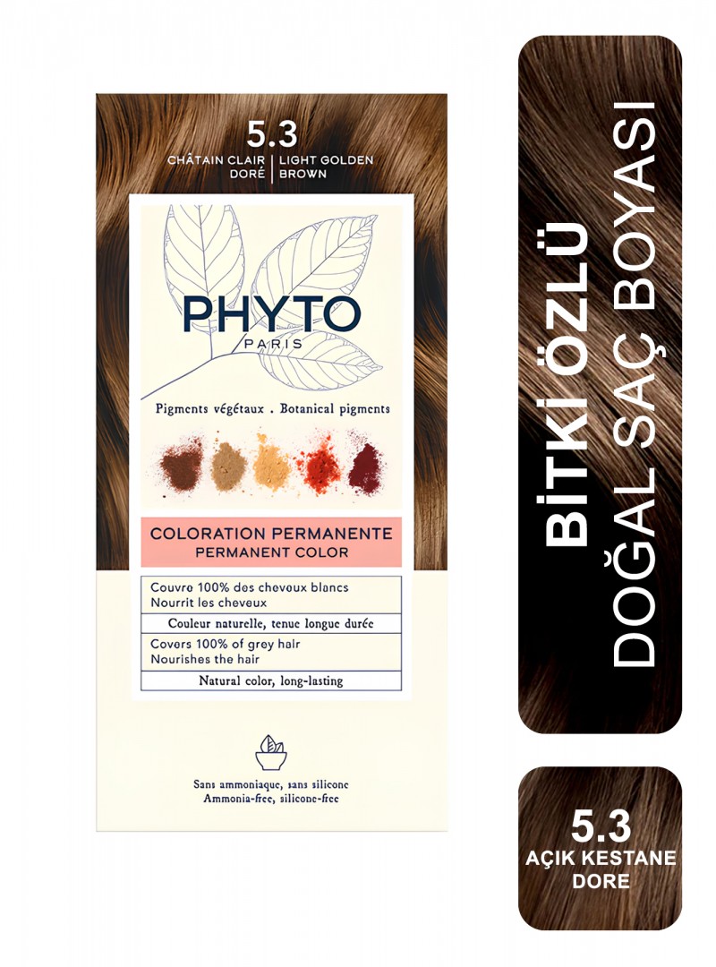 Phyto Color Bitkisel Saç Boyası - 5.3 - Açık Kestane Dore