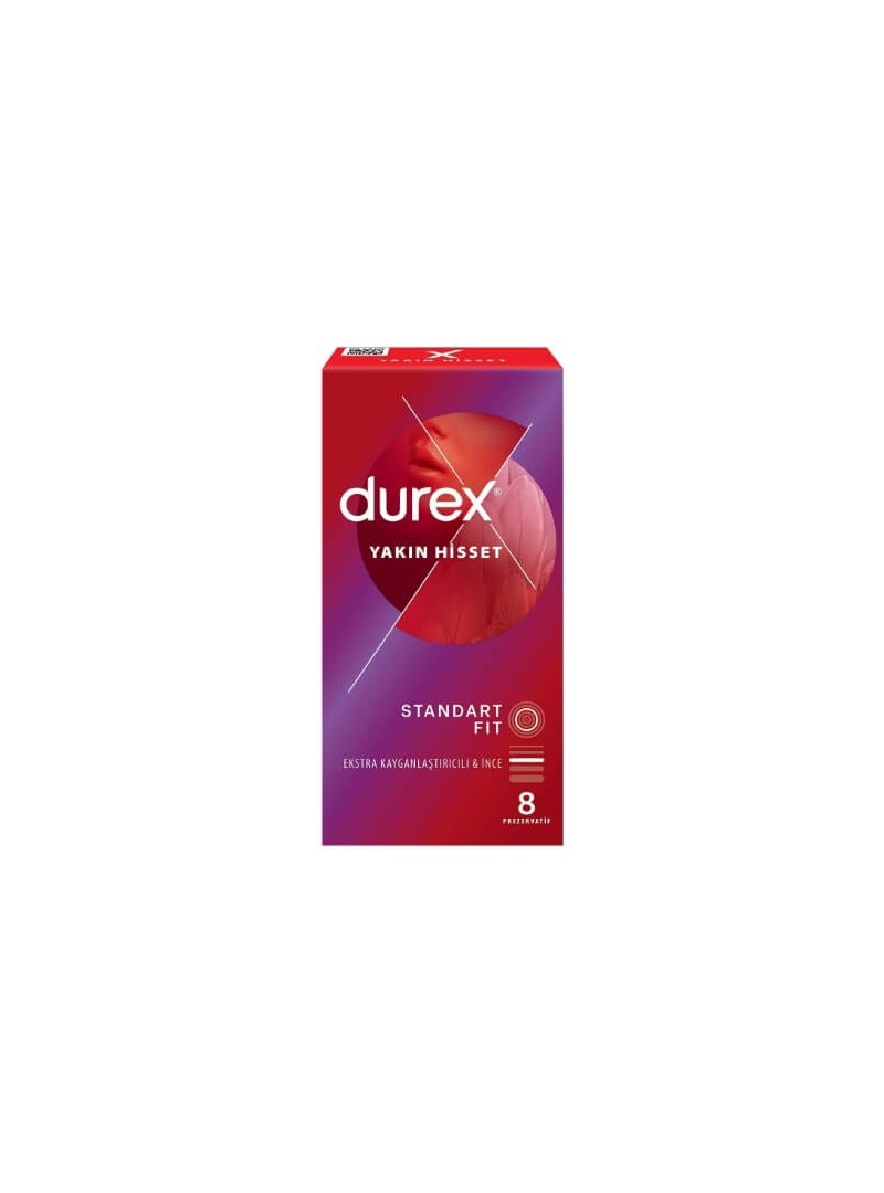 Durex Yakın Hisset Standart Fit 8 Adet Prezervatif