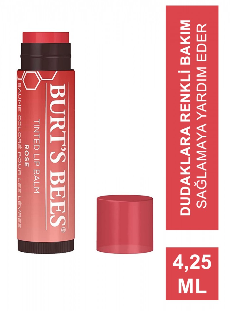 Outlet - Burts Bees Tinted Lip Balm Kırmızı 4,25 ml Renkli Dudak Bakım Kremi