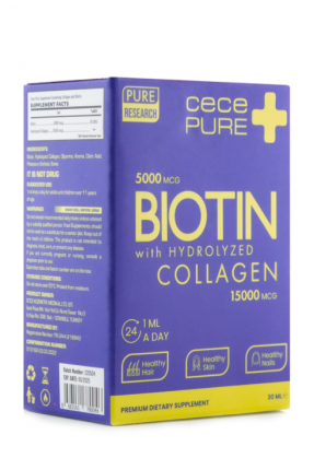 Outlet - CecePure Likit Biotin &Collagen 5000 mcg 30 ml