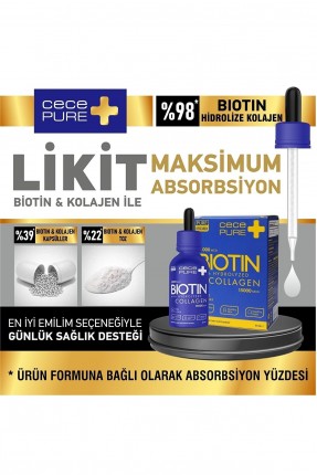 Outlet - CecePure Likit Biotin &Collagen 5000 mcg 30 ml