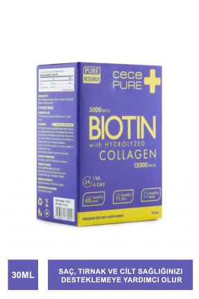 Outlet - CecePure Likit Biotin &Collagen 5000 mcg 30 ml