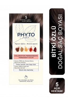 Phyto Color Bitkisel Saç Boyası 5 Açık Kestane -Chatain Clair- Yeni Formül