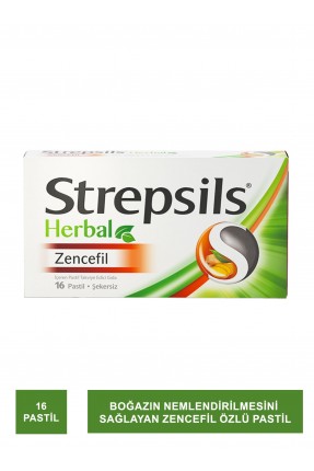 Outlet - Strepsils Herbal Zencefil 16 Pastil