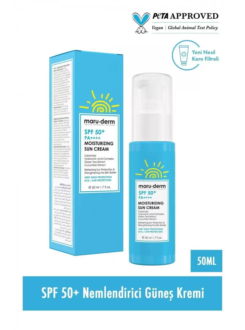 Maruderm SPF 50+ Nemlendirici Güneş Kremi 50 ml