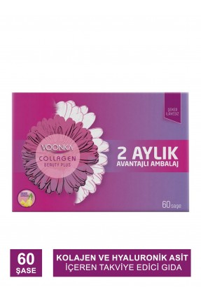 Outlet - Voonka Collagen Beauty Plus Ananas Aromalı - 2 Aylık Avantajlı Ambalaj - 60 Şase