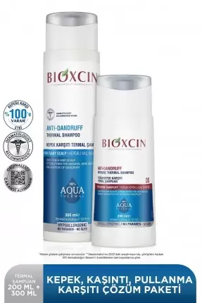 Bioxcin Aqua Thermal Kepek Karşıtı+Yoğun Kepek Karşıtı Şampuan Seti 200 ml + 300 ml