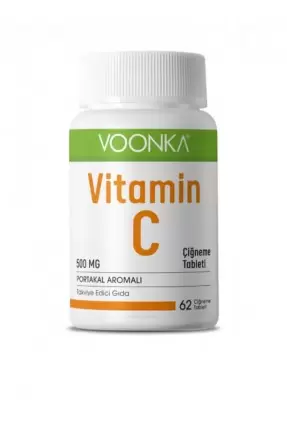 Voonka Vitamin C Çiğneme Tableti 500 Mg 62 Tablet