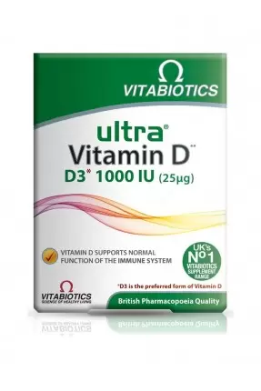 Outlet - Vitabiotics Ultra Vitamin D3 1000 IU 96 Tablet