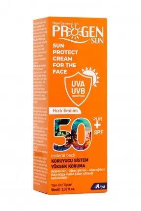 Progen Spf50+ Güneş Koruyucu Yüz Kremi 50ml